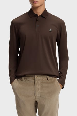 Boss Logolu Pamuklu Regular Fit Düğmeli Polo Erkek POLO 50523917 209 KAHVE