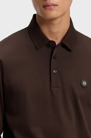 Boss Logolu Pamuklu Regular Fit Düğmeli Polo Erkek POLO 50523917 209 KAHVE
