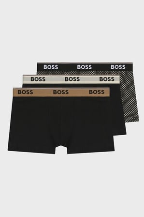 Boss Logolu Pamuklu 3 Pack Boxer Erkek BOXER 50554443 262 SİYAH