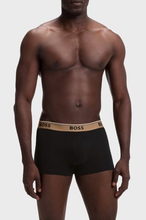 Boss Logolu Pamuklu 3 Pack Boxer Erkek BOXER 50554443 262 SİYAH