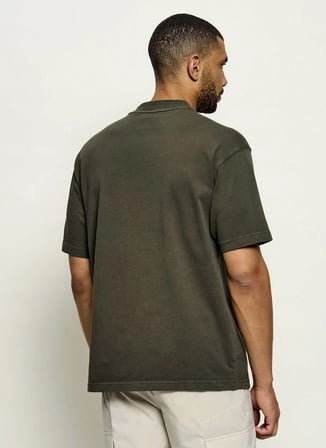 BOSS Te_Dye Haki Erkek Bisiklet Yaka Relaxed T-Shirt
