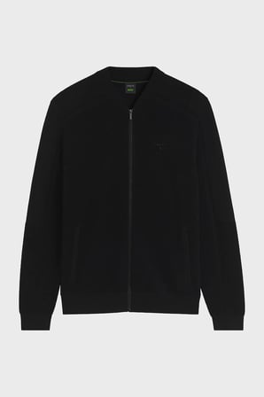 Boss Pamuklu Regular Fit Kolej Yaka Fermuarlı Hırka Erkek HIRKA 50568983 001 SİYAH