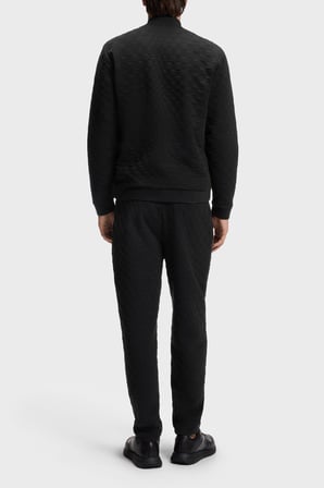 Boss Pamuklu Dik Yaka Fermuarlı Regular Fit Sweat Erkek SWEAT 50569955 001 SİYAH