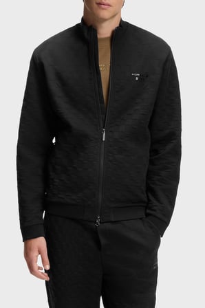 Boss Pamuklu Dik Yaka Fermuarlı Regular Fit Sweat Erkek SWEAT 50569955 001 SİYAH