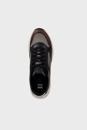 Boss %100 Hakiki Deri Süet Sneaker Ayakkabı Erkek AYAKKABI 50573555 242 KAHVE