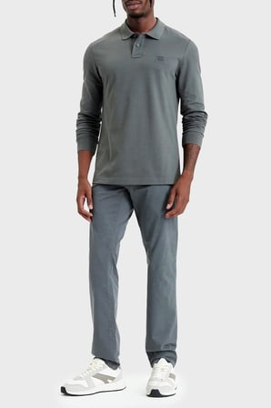 Boss Pamuklu Slim Fit Düğmeli Polo Yaka Sweat Erkek POLO 50507704 377 YEŞİL