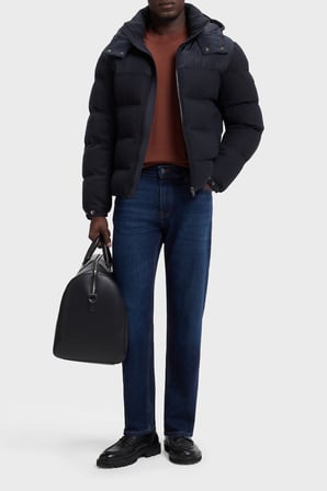 Boss Kapitoneli Regular Fit Kapüşonlu Şişme Mont Erkek MONT 50565106 404 LACİVERT