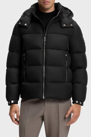 Boss Kapitoneli Regular Fit Çıkarılabilir Kapüşonlu Şişme Mont Erkek MONT 50565108 001 SİYAH