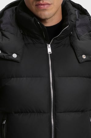 Boss Kapitoneli Regular Fit Çıkarılabilir Kapüşonlu Şişme Mont Erkek MONT 50565108 001 SİYAH