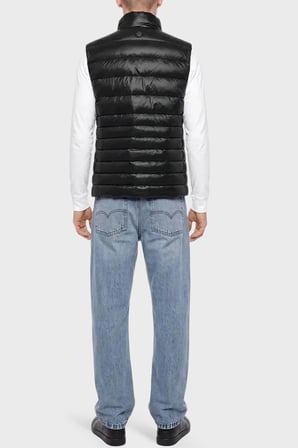 Boss Kapitone Detaylı Regular Fit Dik Yaka Şişme Yelek Erkek YELEK 50565122 001 SİYAH