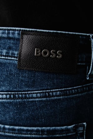 Boss Pamuklu Slim Fit Düz Paça Jeans Erkek KOT PANTOLON 50568807 417 LACİVERT