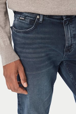 Boss Pamuklu Slim Fit Düz Paça Jeans Erkek KOT PANTOLON 50568841 411 LACİVERT