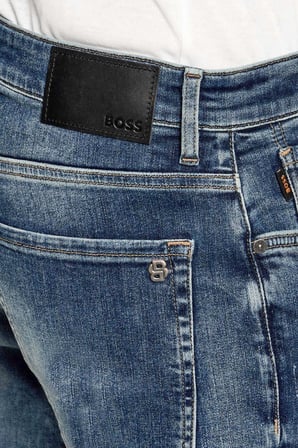 Boss Logolu Pamuklu Slim Fit Normal Bel Jeans Erkek KOT PANTOLON 50570878 431 LACİVERT