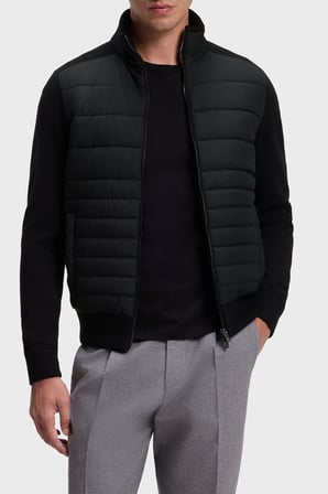 Boss Regular Fit Pamuk Ve Yün Karışımlı Dik Yaka Ceket Erkek CEKET 50570636 001 SİYAH