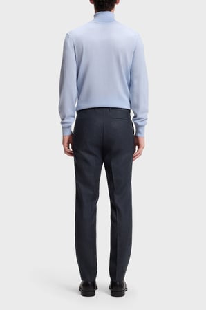 Boss Yünlü Slim Fit Düz Paça Pantolon Erkek PANTOLON 50572008 405 LACİVERT
