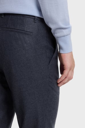 Boss Yünlü Slim Fit Düz Paça Pantolon Erkek PANTOLON 50572008 405 LACİVERT