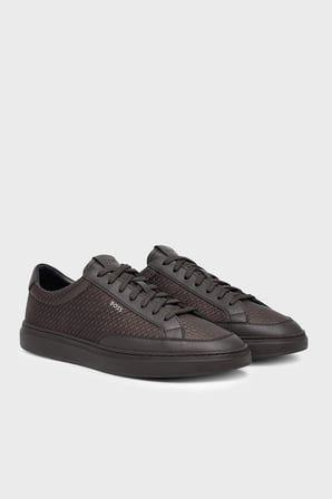 Boss %100 Hakiki Deri Sneaker Ayakkabı Erkek AYAKKABI 50573558 209 KAHVE