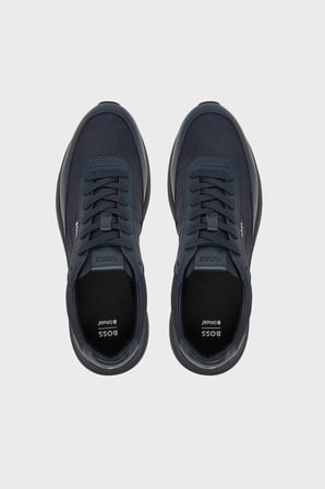 Boss %100 Hakiki Deri Sneaker Ayakkabı Erkek AYAKKABI 50573572 405 LACİVERT