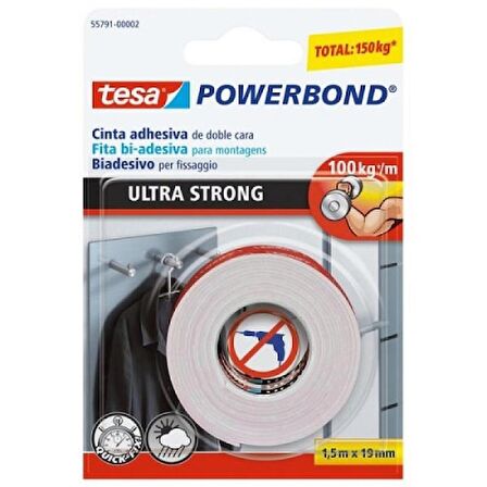 Tesa Powerbond Ultra Güçlü 1.5mx19mm 66792-00004