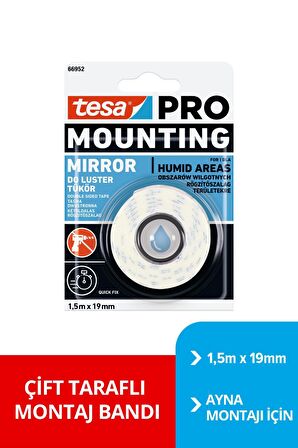 TESA ÇİFT TARAFLI MONTAJ BANDI 66952 AYNA MONTAJ, 1.5*19MM