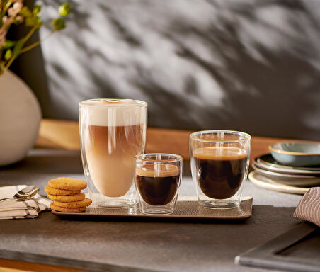 Tchibo Çift Cidarlı Latte Macchiato Bardağı, 2'li