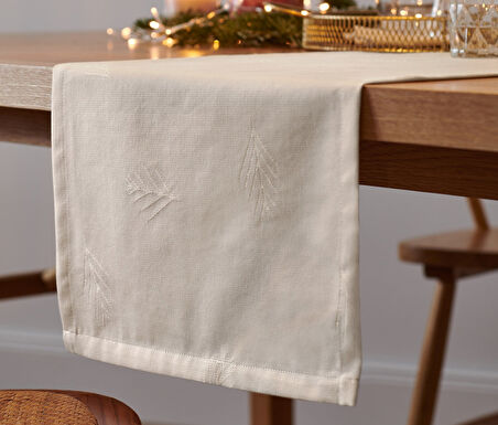 Şerit Örtü, Jakar, Metalik, Bej