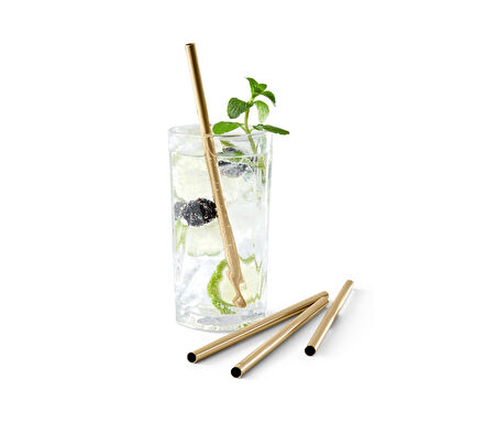 Pipet, 4 Adet, Metal, Altın