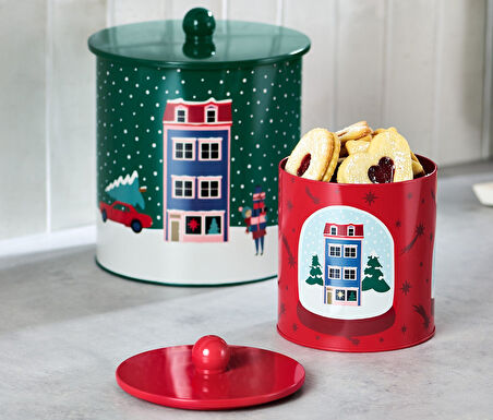 Kurabiye Saklama Kutusu, 2 li Set