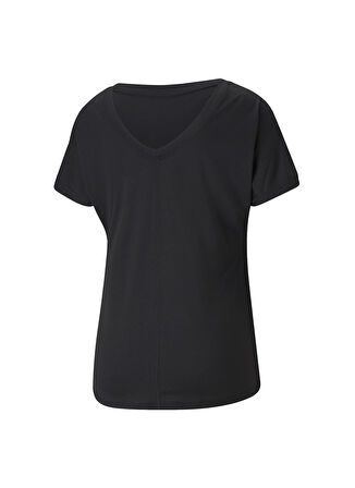 Puma O Yaka Baskılı Siyah Kadın T-Shirt 52026051 Train Fav Jersey Cat Tee