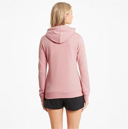 Puma Ess Cropped Logo Hoodie - Kadın Pembe Sweatshirt - 586791 80