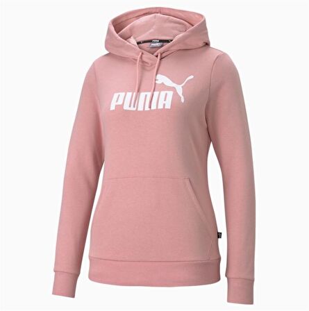 Puma Ess Cropped Logo Hoodie - Kadın Pembe Sweatshirt - 586791 80