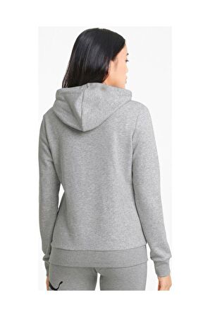 Puma ESS Logo Hoodie Kadın Sweatshirt Gri XS-XL 