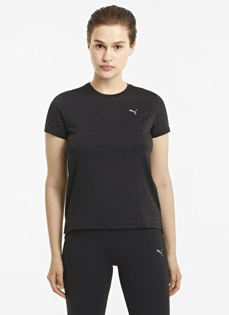Puma O Yaka Siyah Kadın T-Shirt 52018201 RUN FAVORITE HEATHER TEE