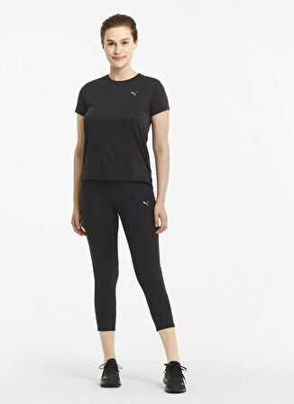Puma O Yaka Siyah Kadın T-Shirt 52018201 RUN FAVORITE HEATHER TEE
