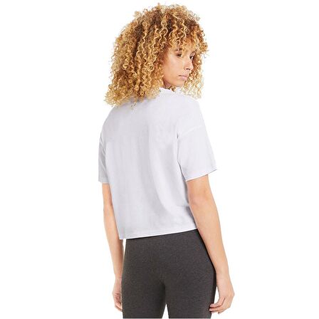 Puma Ess Cropped Logo Tee Kadın Beyaz Günlük T-shi