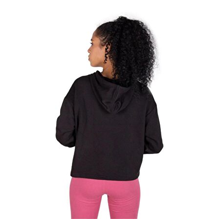 Puma ESS Cropped Logo Hoodie TR SİYAH Kadın Eşofman Üstü