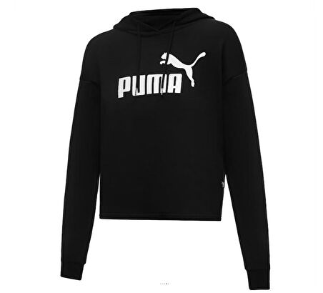 Puma Ess Cropped Logo Hoodie - Siyah Sweatshirt - 586870 01