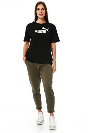 Puma ESS Logo Boyfriend Tee Puma Black Kadın T-Shirt