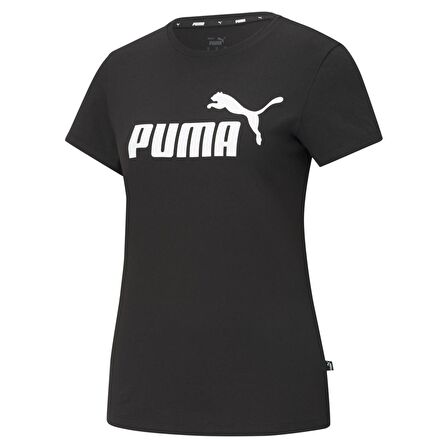 Puma Ess Logo Tee Kadın Siyah T-shirt - 58677401