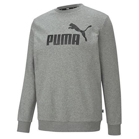 Puma Ess Big Logo Crew Tr Erkek Gri Sweatshirt - 5
