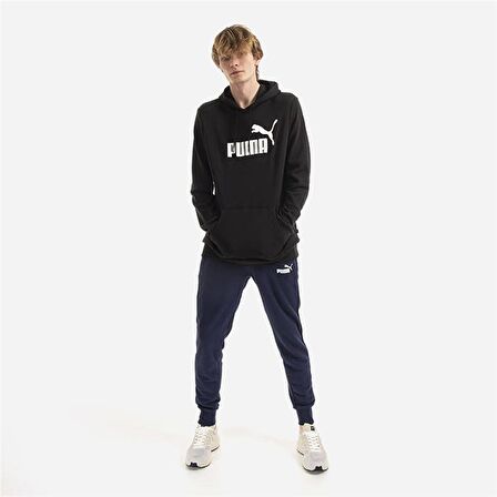 Puma Ess Big Logo Hoodie - Erkek Siyah Kapüşonlu Sweatshirt - 586688 01