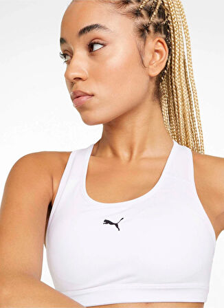 Puma Beyaz Sporcu Sütyeni 52030652 Mid 4Keeps Graphic Bra PM