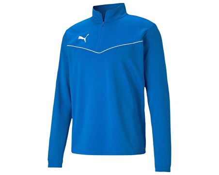 Puma Teamrise 1/4 Zip Top Erkek Futbol Antrenman Uzun Kollu Tişört 65739402 Mavi