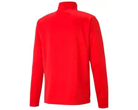 Puma Teamrise 1/4 Zip Top Erkek Futbol Antrenman Uzun Kollu Tişört 65739401 Kırmızı