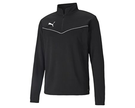 Puma Teamrise 1 4 Zip Top Erkek Futbol Antrenman Uzun Kollu Tişört 65739403 Siyah