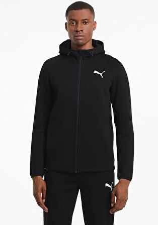 Puma EVOSTRIPE Core FZ Hoodie SİYAH Erkek Eşofman Üstü