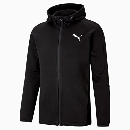 Puma EVOSTRIPE Core FZ Hoodie Erkek Sweatshirt 58581201 Siyah