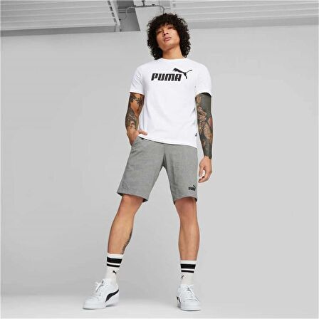 Puma Ess Logo Tee Beyaz Erkek Tişört 586666 02