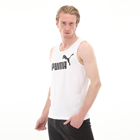 586670-02 Puma Ess Tank  White Erkek T-Shirt Beyaz