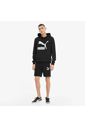 Classics Logo Hoodie Erkek Siyah Günlük Stil Sweatshirt 53008401